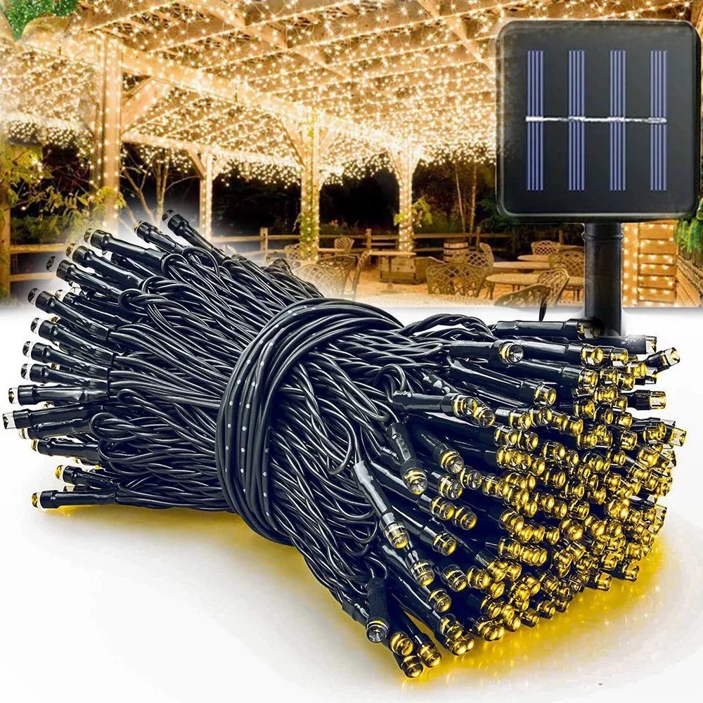Outdoor Power For Xmas Lights - Lampki solarne sznurkowe do ogrodu, na