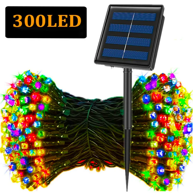 Outdoor Power For Xmas Lights - Lampki solarne LED 5M-32M 300LED 8