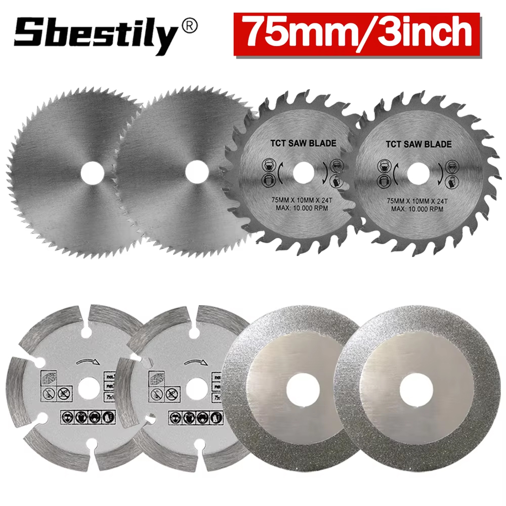 Stump Grinder Attachment - 4/8 szt. 75mm 3-calowe tarcze tnące