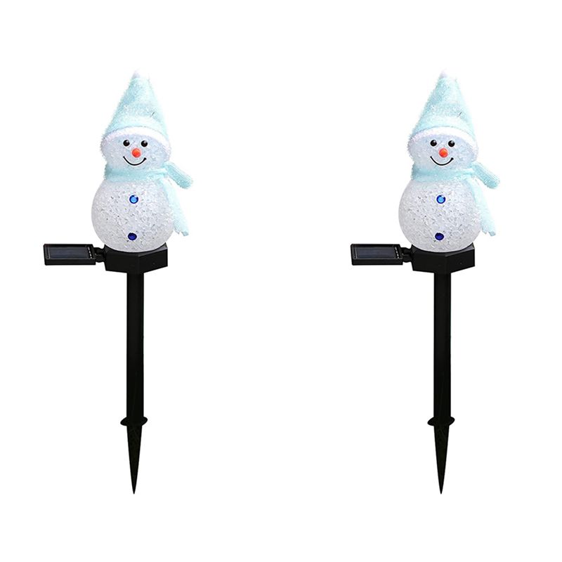 Outdoor Power For Xmas Lights - Lampki solarne LED w kształcie bałwana