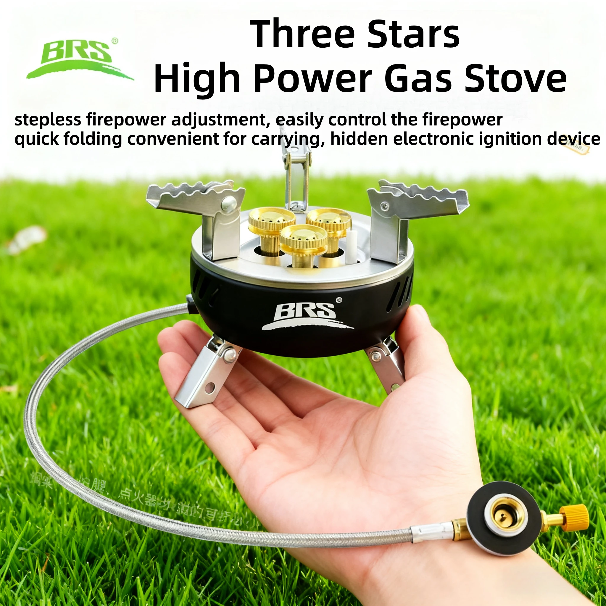 Outdoor Power 'Hose' - Kuchenka Gazowa Kempingowa BRS 203-Core, Mocna,