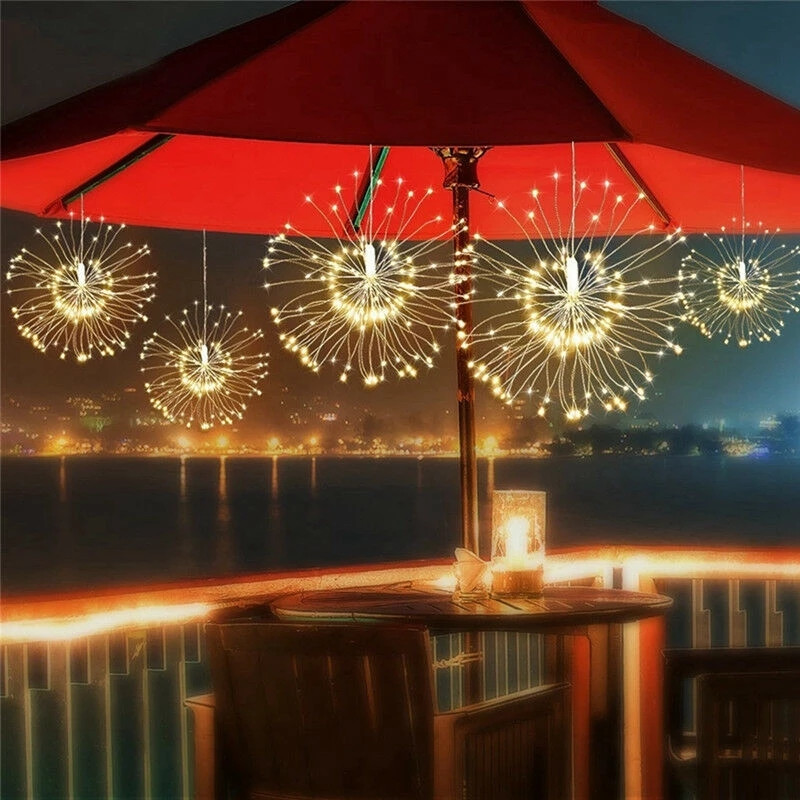 Outdoor Power For Xmas Lights - 120Led 200 Led lampa słoneczna Starburst
