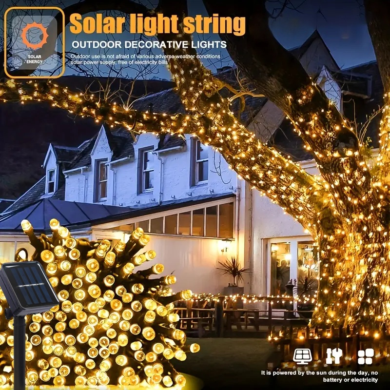 Lampki solarne LED 5M-32M 300L – Outdoor Power For Xmas Lights recenzja i cena