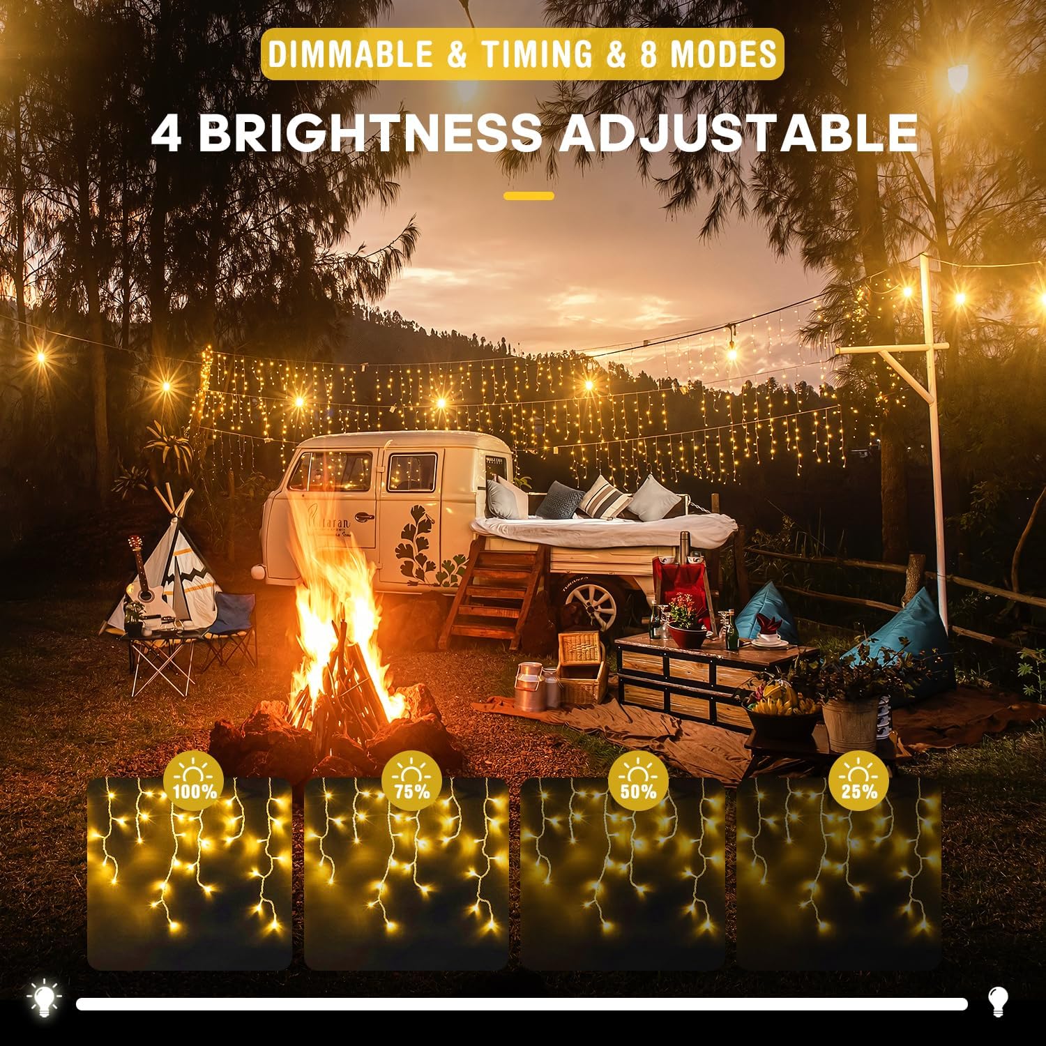 Solarne lampki sopelki, zewnęt – Outdoor Power For Xmas Lights recenzja i cena
